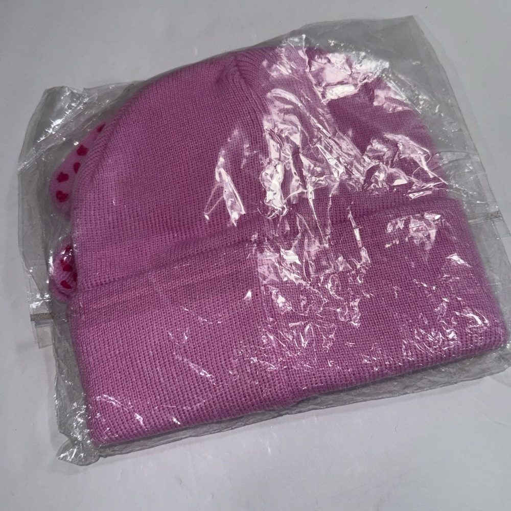 Disney Princess Toddler Girl's pink Hat & Mittens Set - Picture 2 of 3